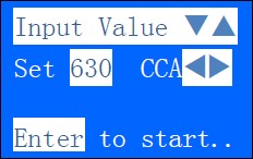 Battery Tester / Analyser CCA input