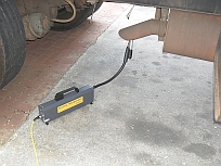 Modern Diesel Exhaust Emissions Test Station - at work